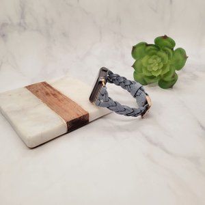 Leather Apple WatchBand Women Braided Strap Bracelet for 38mm 40mm 41mm